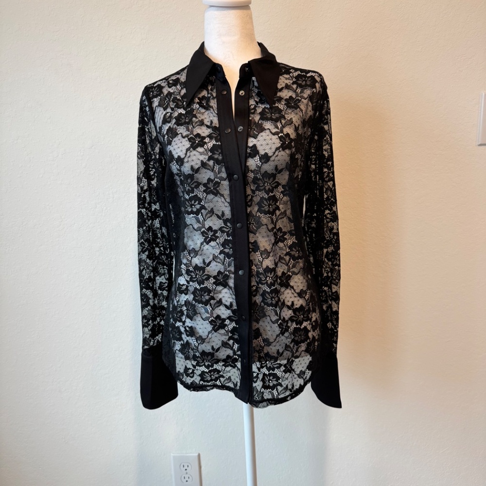 H&M Black Lace Blouse